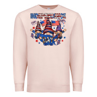 Pale Pink Independence Day with gnomies Premium Sweatshirt - HowdyJamesFarm