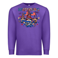 Purple Independence Day with gnomies Premium Sweatshirt - HowdyJamesFarm