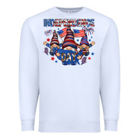 White Independence Day with gnomies Premium Sweatshirt - HowdyJamesFarm