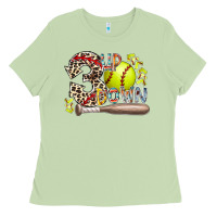 Matcha three up down softball Ladies Tee - RacoonDesign