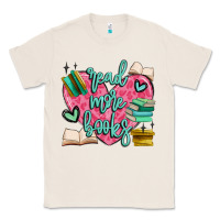 Natural read more books Classic Tee - MaliasSmallBusiness