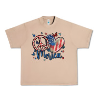 Burro peace love 'merica Urban Heavy Tee - MaliasSmallBusiness