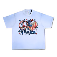 Grape Ice peace love 'merica Urban Heavy Tee - MaliasSmallBusiness