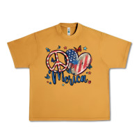 Peanut Butter peace love 'merica Urban Heavy Tee - MaliasSmallBusiness