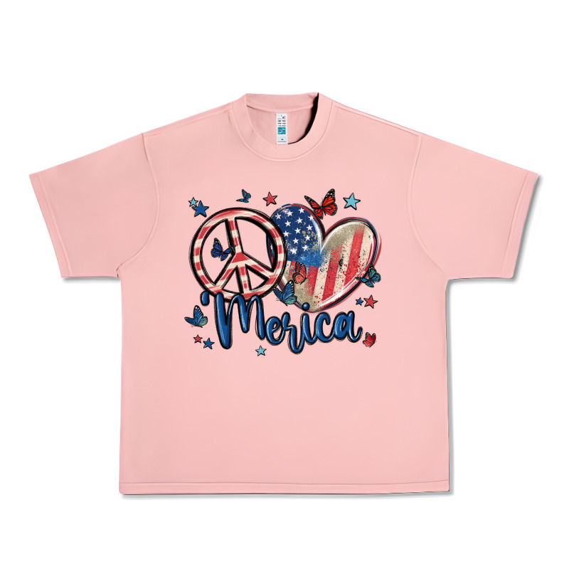 Peace Love 'merica Urban Heavy Tee by MaliasSmallBusiness | Teevron