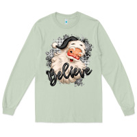 Matcha believe buffalo plaid white christmas santa claus Long Sleeve Tee - MaliasSmallBusiness