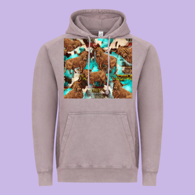 Astec Cowhide Highlands Cow Vintage Hoodie Designed By Barkaloodesign
