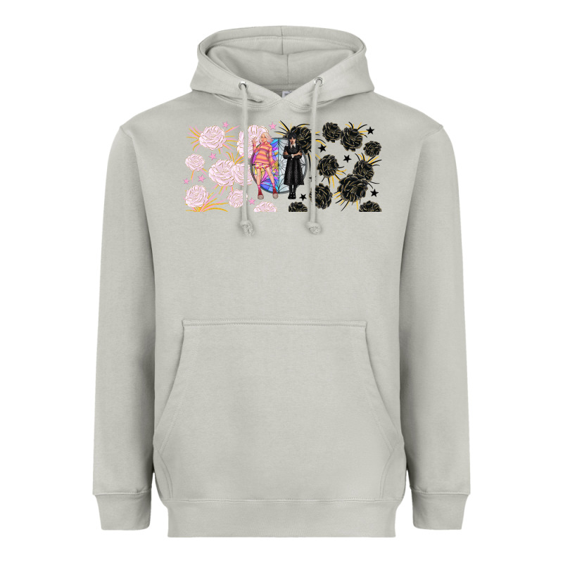 Gothic Girl And Colorful Girl Best Friends With Heavyweight Hoodie by TumblerDesignByShophia | Teevron