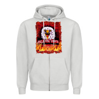 Dove Grey Eagle Fang Karate Zipper Hoodie - Bettercallsaul
