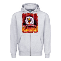 Heather Grey Eagle Fang Karate Zipper Hoodie - Bettercallsaul