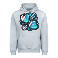 Heather Grey American gemstone Urban Hoodie - FaDigitalArtStudio