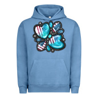 Pigment Pebble Blue American gemstone Urban Hoodie - FaDigitalArtStudio