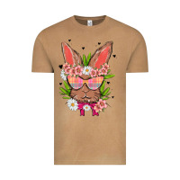 Vintage Camel bunny with floral Vintage Tee - MaliasSmallBusiness