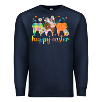 Navy Happy Easter Dental Easter Day Premium Sweatshirt - HowdyJamesFarm