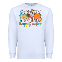 White Happy Easter Dental Easter Day Premium Sweatshirt - HowdyJamesFarm