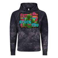 Cloud Black stuck on you heart cactus serape leopard background Vintage Hoodie - Jasminsmagicworld