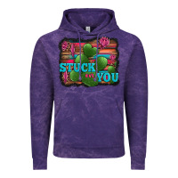 Cloud Purple stuck on you heart cactus serape leopard background Vintage Hoodie - Jasminsmagicworld