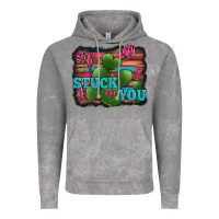 Cloud Rock stuck on you heart cactus serape leopard background Vintage Hoodie - Jasminsmagicworld