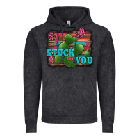 Stuck On You Heart Cactus Serape Leopard Background Vintage Hoodie | Teevron