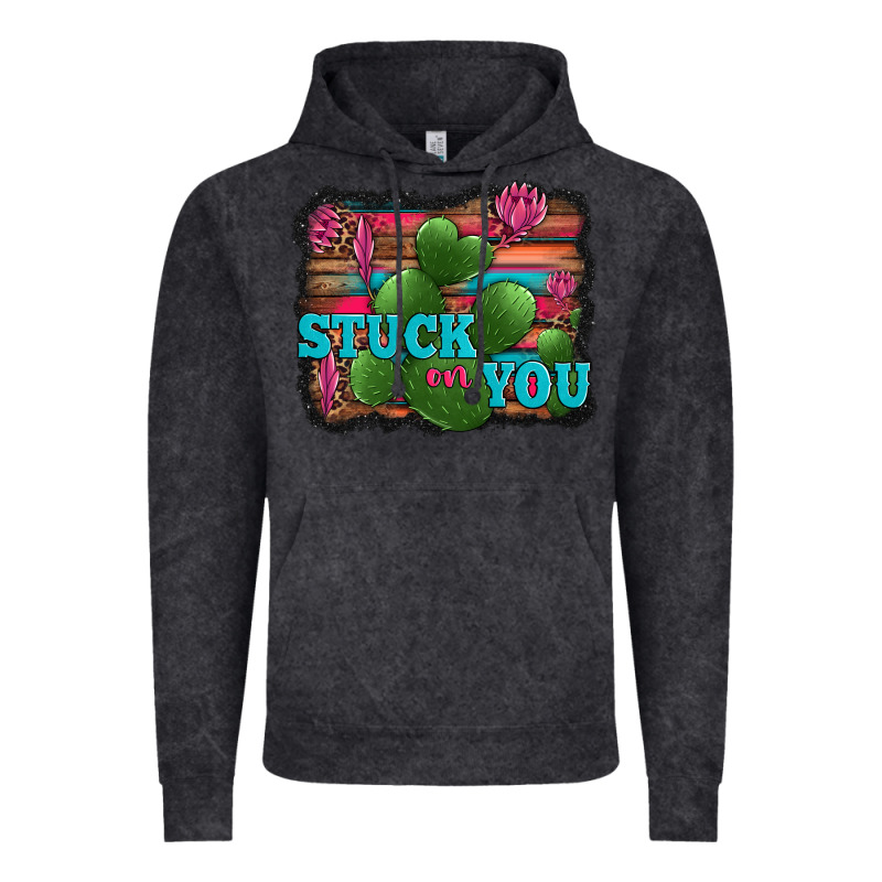 Stuck On You Heart Cactus Serape Leopard Background Vintage Hoodie by Jasminsmagicworld | Teevron