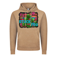 Vintage Coffee stuck on you heart cactus serape leopard background Vintage Hoodie - Jasminsmagicworld