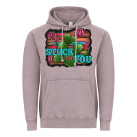 Vintage Zinc stuck on you heart cactus serape leopard background Vintage Hoodie - Jasminsmagicworld
