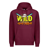 Burgundy Wild about Softball Premium Hoodie - HowdyJamesFarm