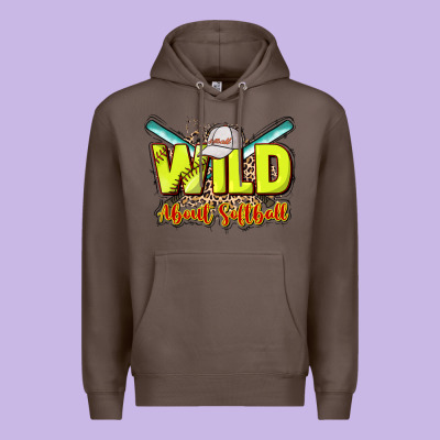 Wild About Softball Premium Hoodie Designed By Howdyjamesfarm