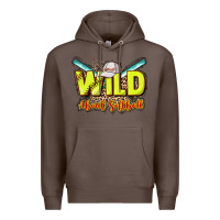 Coffee Wild about Softball Premium Hoodie - HowdyJamesFarm