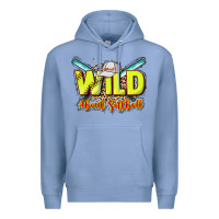 Colony Blue Wild about Softball Premium Hoodie - HowdyJamesFarm