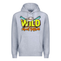 Heather Grey Wild about Softball Premium Hoodie - HowdyJamesFarm