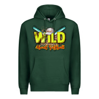 Sports Green Wild about Softball Premium Hoodie - HowdyJamesFarm