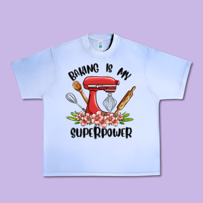 Baking Is My Superpower Malia Urban Heavy Tee Designed By Maliassmallbusiness