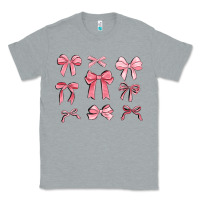 Heather Grey pink ribbons Classic Tee - MaliasSmallBusiness