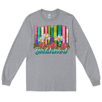 Heather Grey booktrovert Long Sleeve Tee - NancyCooperArtShop