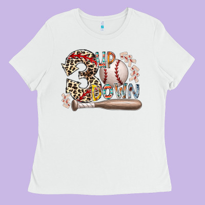 Three Up Down Ladies Tee Designed By Racoondesign