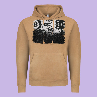 Cowhide Background Vintage Hoodie Designed By Barkaloodesign