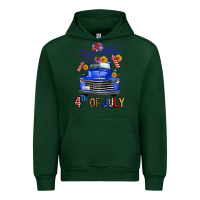 Forest Green Western Fourth Of July Truck Urban Hoodie - FaDigitalArtStudio