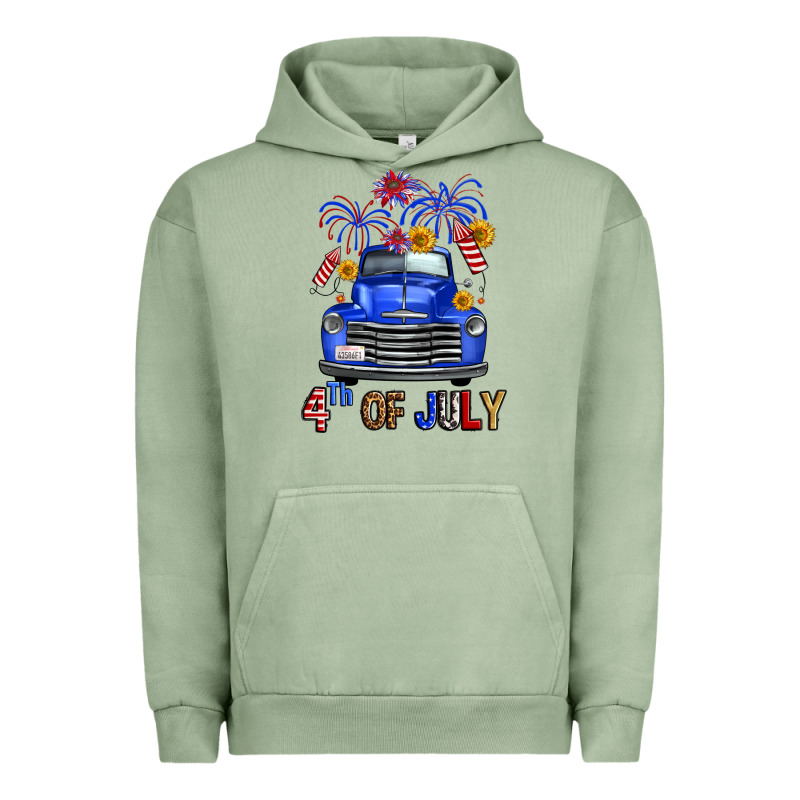 Western Fourth Of July Truck Urban Hoodie by FaDigitalArtStudio | Teevron