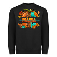 Black Thankful grateful blessed mama pumpkin Heavyweight Sweatshirt - NancyCooperArtShop