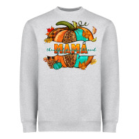 Heather Grey Thankful grateful blessed mama pumpkin Heavyweight Sweatshirt - NancyCooperArtShop