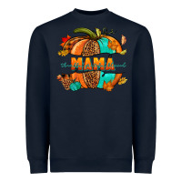 Navy Thankful grateful blessed mama pumpkin Heavyweight Sweatshirt - NancyCooperArtShop