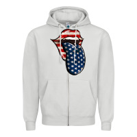 Dove Grey American Toungue for 4th of July Zipper Hoodie - Bettercallsaul