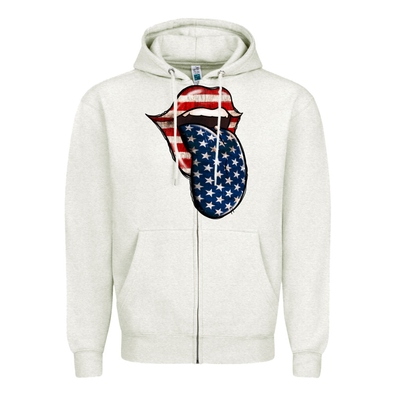 American Toungue For 4th Of July Zipper Hoodie by Bettercallsaul | Teevron