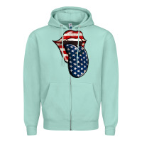 Seafoam American Toungue for 4th of July Zipper Hoodie - Bettercallsaul