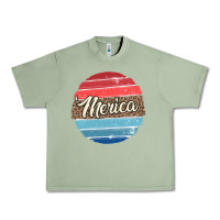 Oil Green leopard merica Urban Heavy Tee - MaliasSmallBusiness