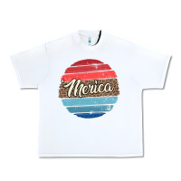 White leopard merica Urban Heavy Tee - MaliasSmallBusiness