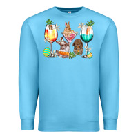 Ocean Blue Easter wine glasses Easter Day Premium Sweatshirt - HowdyJamesFarm