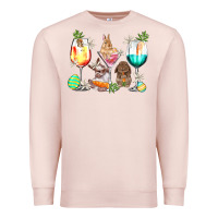 Pale Pink Easter wine glasses Easter Day Premium Sweatshirt - HowdyJamesFarm