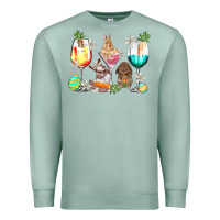 Seafoam Easter wine glasses Easter Day Premium Sweatshirt - HowdyJamesFarm